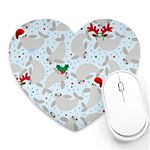 christmas  Manatee Heart Mousepad