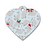 christmas  Manatee Dog Tag Heart (One Side)