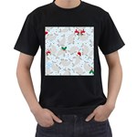 christmas  Manatee Men s T-Shirt (Black)