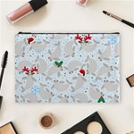 christmas  Manatee Cosmetic Bag (Large)