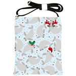 christmas  Manatee Shoulder Sling Bag