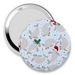 christmas  Manatee 3  Handbag Mirror