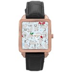 christmas  Manatee Rose Gold Leather Watch 