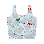 christmas  Manatee Full Print Recycle Bag (M)