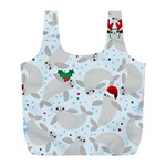 christmas  Manatee Full Print Recycle Bag (L)