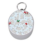 christmas  Manatee Silver Compass (Mini)