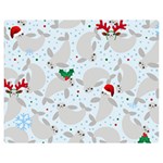 christmas  Manatee Double Sided Flano Blanket (Medium)