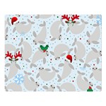 christmas  Manatee Double Sided Flano Blanket (Large)