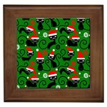 Christmas Santa Cats Framed Tile