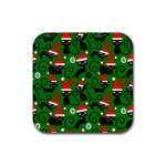 Christmas Santa Cats Rubber Coaster (Square)