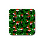 Christmas Santa Cats Rubber Square Coaster (4 pack)