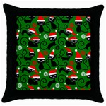 Christmas Santa Cats Throw Pillow Case (Black)