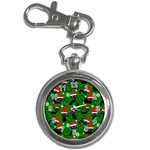 Christmas Santa Cats Key Chain Watch