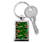 Christmas Santa Cats Key Chain (Rectangle)