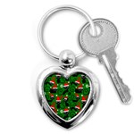 Christmas Santa Cats Key Chain (Heart)