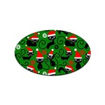 Christmas Santa Cats Sticker (Oval)