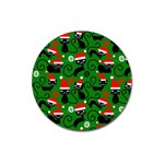 Christmas Santa Cats Magnet 3  (Round)