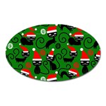 Christmas Santa Cats Magnet (Oval)