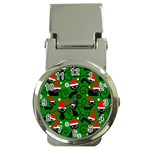 Christmas Santa Cats Money Clip Watch