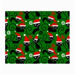 Christmas Santa Cats Small Glasses Cloth (2 Sides)