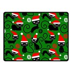 Christmas Santa Cats Fleece Blanket (Small)