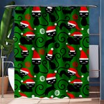 Christmas Santa Cats Shower Curtain 60  x 72  (Medium)