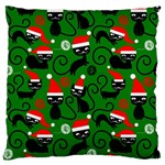 Christmas Santa Cats Large Cushion Case (One Side)