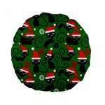 Christmas Santa Cats Standard 15  Premium Round Cushion 