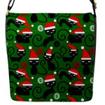 Christmas Santa Cats Flap Closure Messenger Bag (S)