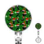 Christmas Santa Cats Stainless Steel Nurses Watch