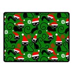 Christmas Santa Cats Double Sided Fleece Blanket (Small)