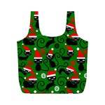 Christmas Santa Cats Full Print Recycle Bag (M)