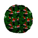 Christmas Santa Cats Standard 15  Premium Flano Round Cushion 