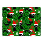 Christmas Santa Cats Double Sided Flano Blanket (Mini)