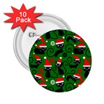 Christmas Santa Cats 2.25  Button (10 pack)