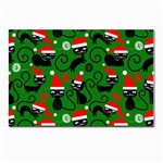 Christmas Santa Cats Postcard 4 x 6  (Pkg of 10)