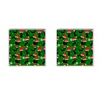 Christmas Santa Cats Cufflinks (Square)