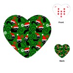 Christmas Santa Cats Playing Cards (Heart)