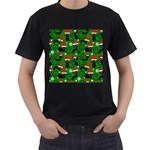 Christmas Santa Cats Men s T-Shirt (Black)