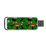 Christmas Santa Cats Portable USB Flash (One Side)