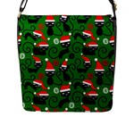 Christmas Santa Cats Flap Closure Messenger Bag (L)