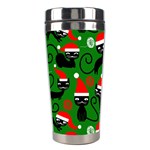 Christmas Santa Cats Stainless Steel Travel Tumbler