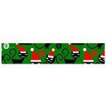 Christmas Santa Cats Flano Scarf (Small)