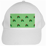 sequin christmas Holly White Cap