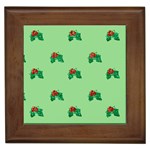 sequin christmas Holly Framed Tile