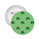 sequin christmas Holly 2.25  Button