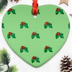 sequin christmas Holly Ornament (Heart)