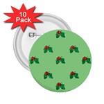 sequin christmas Holly 2.25  Button (10 pack)