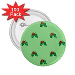 sequin christmas Holly 2.25  Button (100 pack)