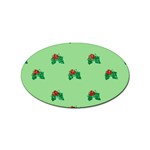 sequin christmas Holly Sticker (Oval)